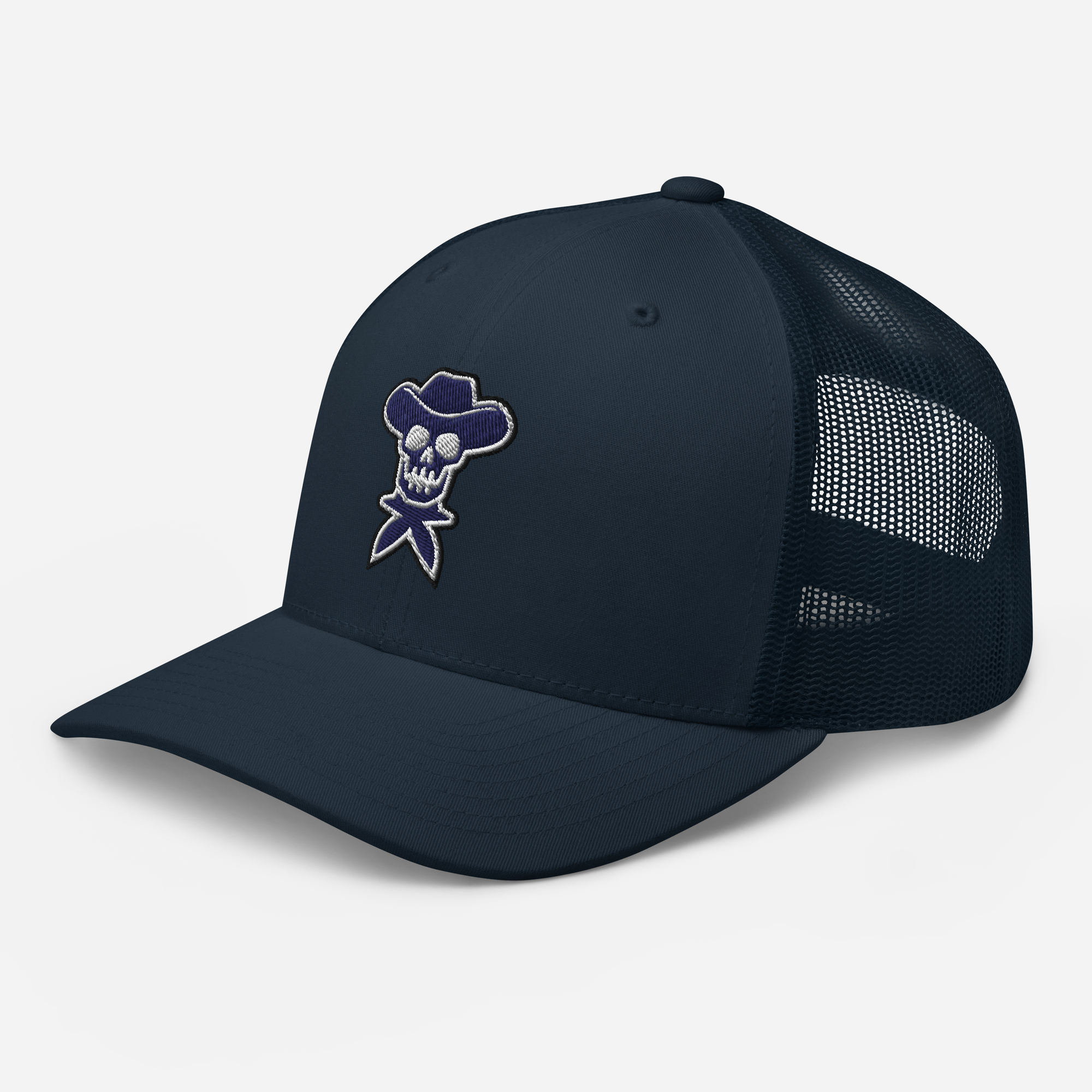 Rockstar Navy Embroidered Trucker Hat