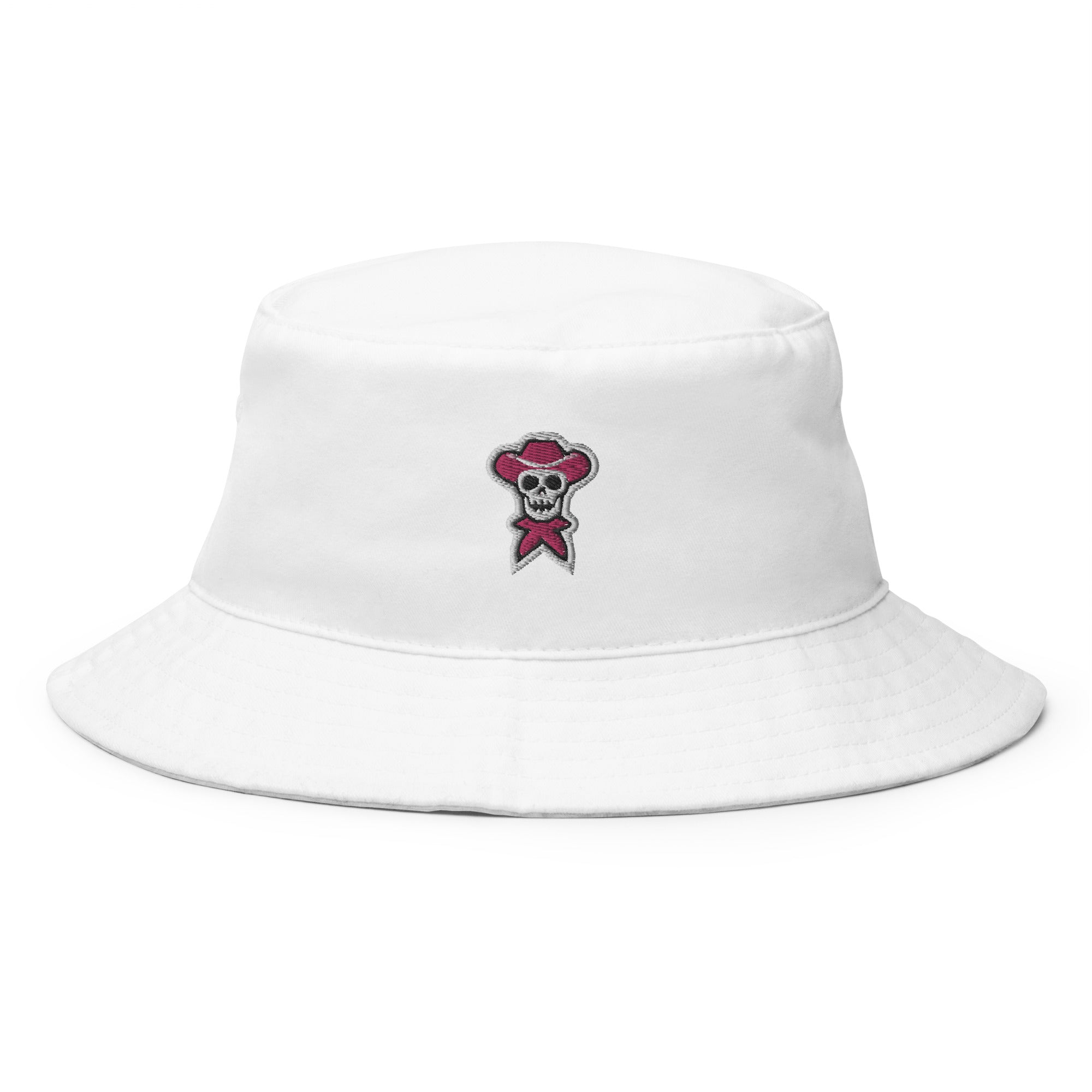 Pink Embroidered Bucket Hat - rockstarcowboy