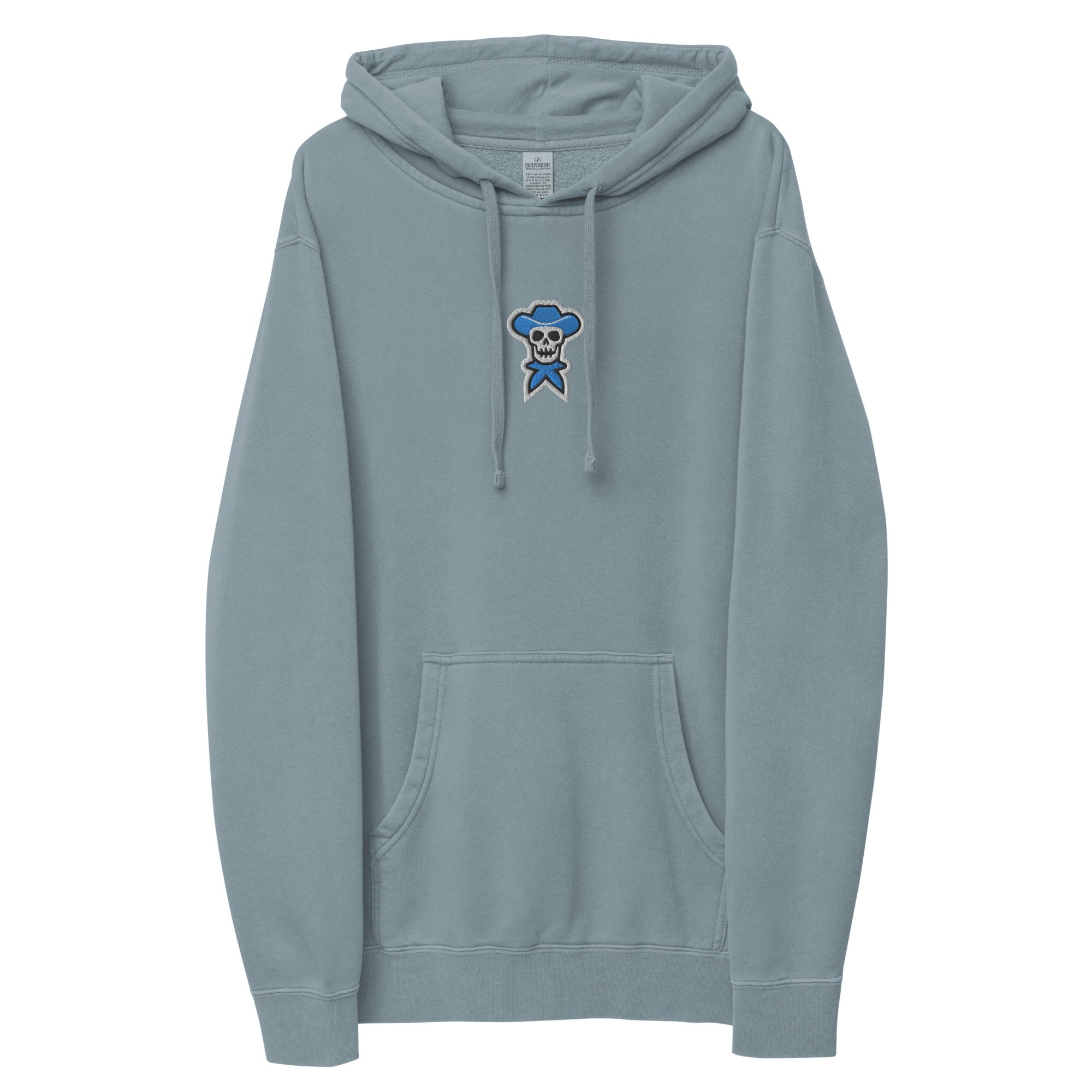 Aqua Mark Embroidered Color-Dyed Hoodie - rockstarcowboy