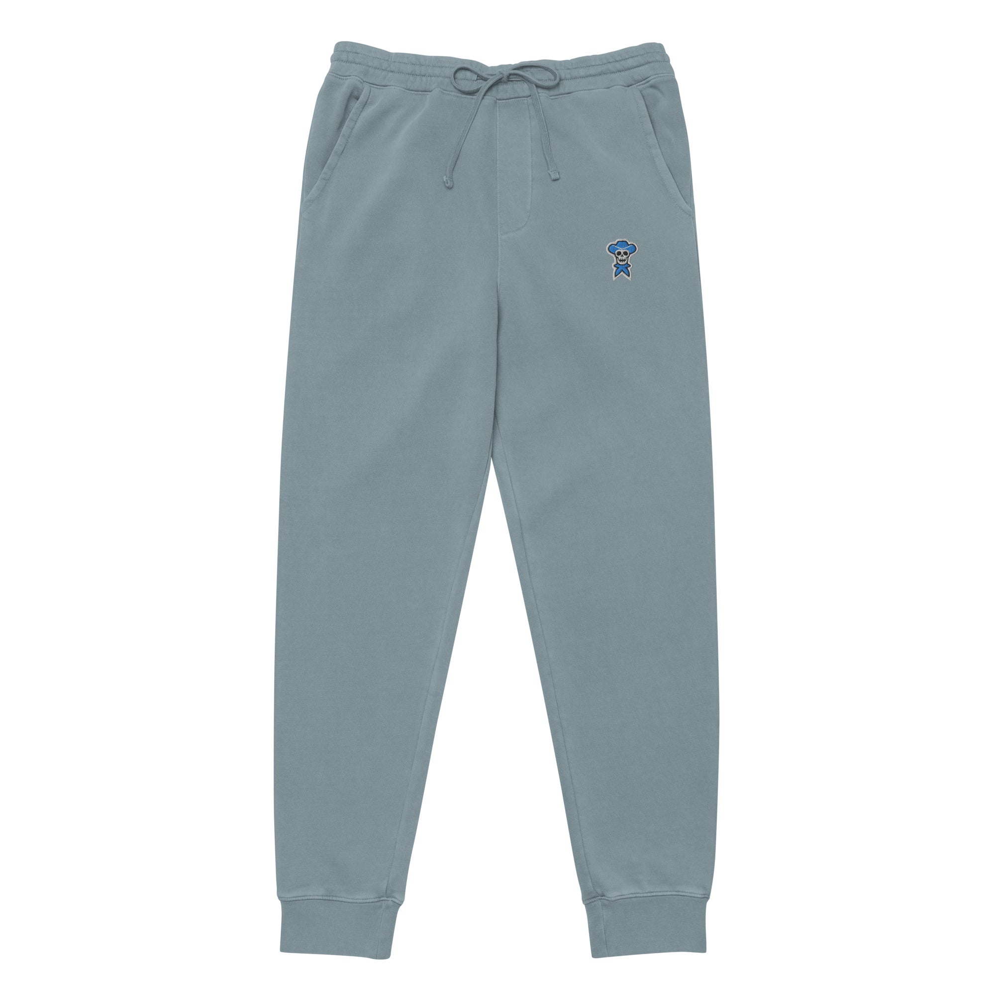 Aqua Mark Embroidered Color-Dyed Sweatpants - rockstarcowboy