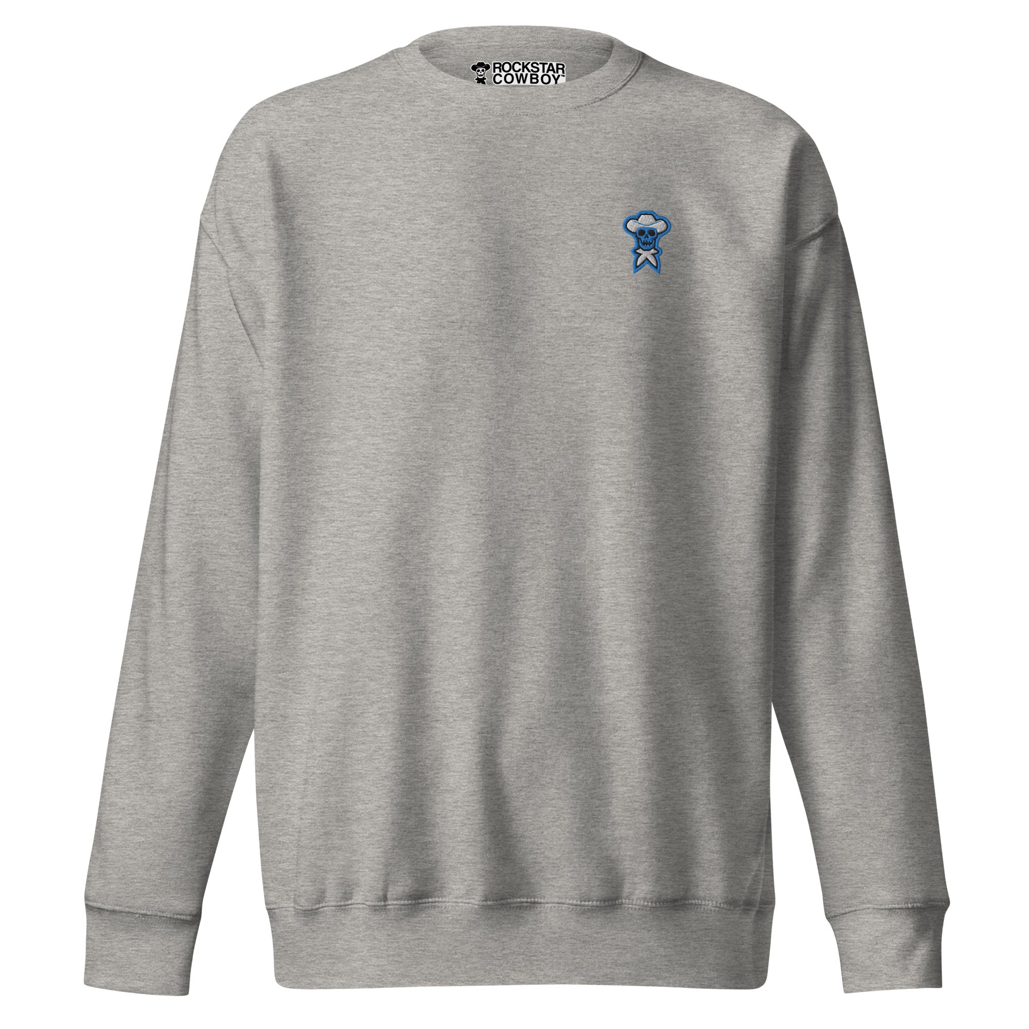 Negative Aqua Premium Embroidered Sweatshirt - rockstarcowboy