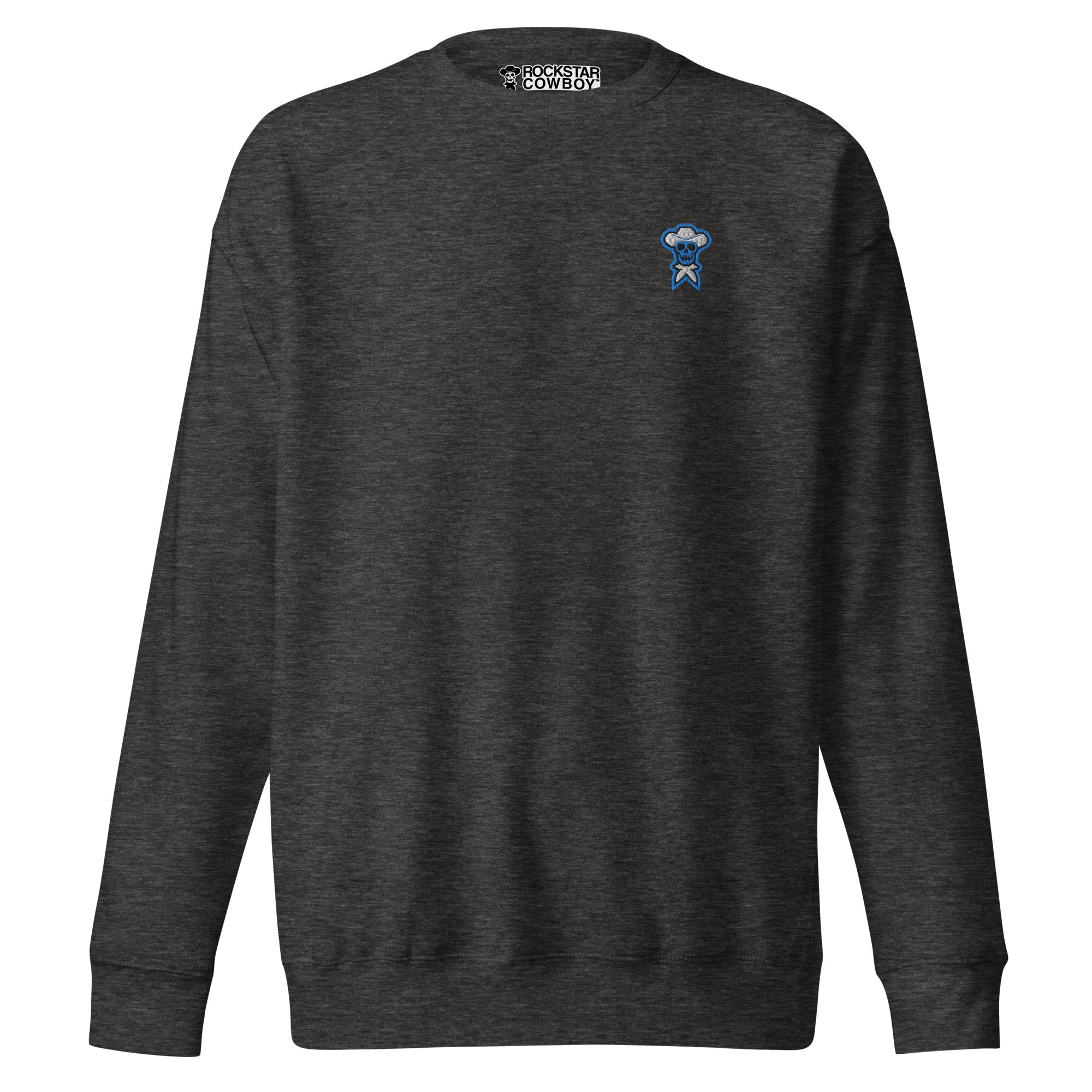 Negative Aqua Premium Embroidered Sweatshirt - rockstarcowboy