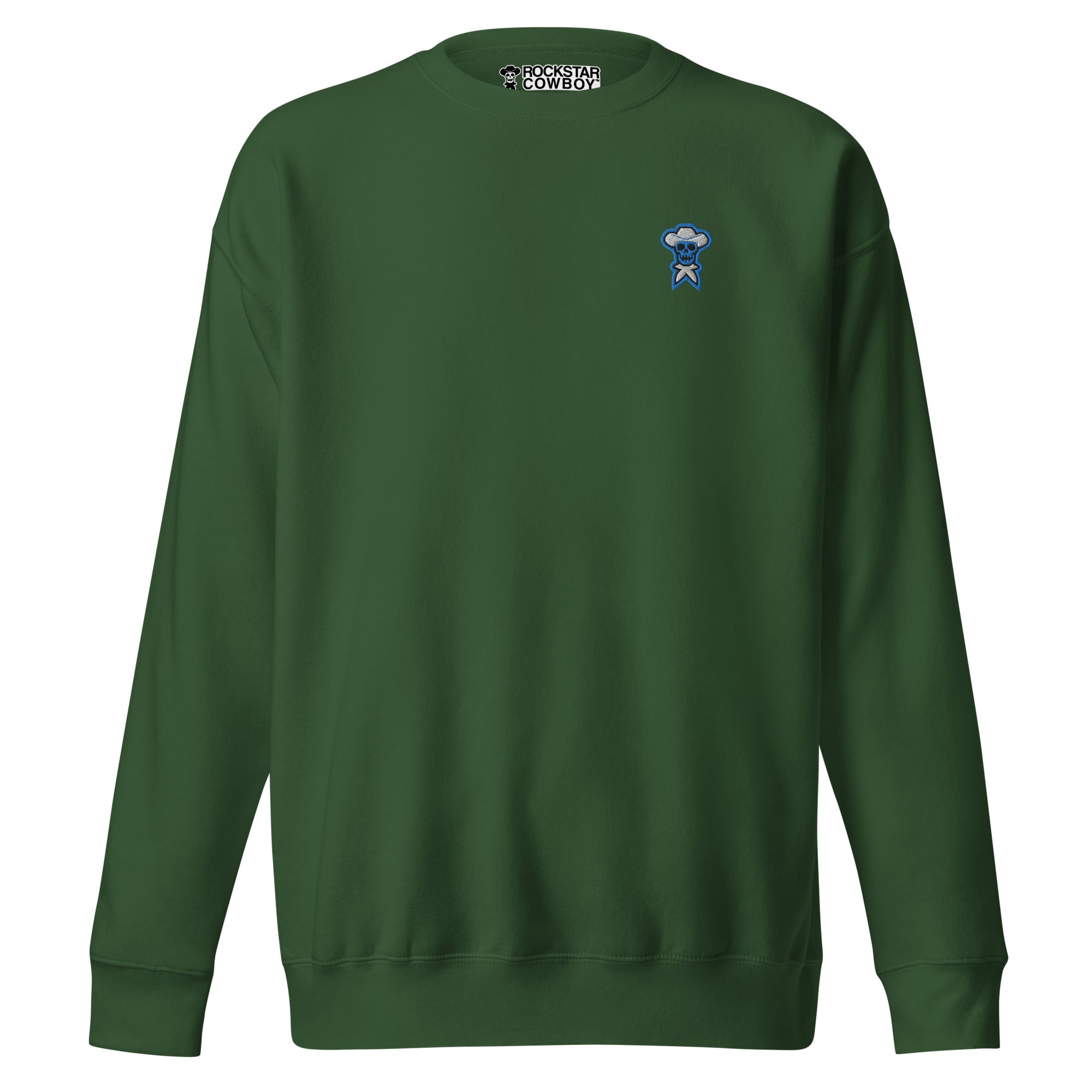 Negative Aqua Premium Embroidered Sweatshirt - rockstarcowboy